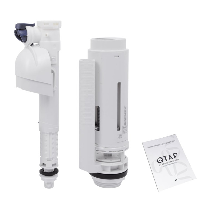 Унітаз-компакт Qtap Crow безобідковий з сідінням Soft-close QT05222170W