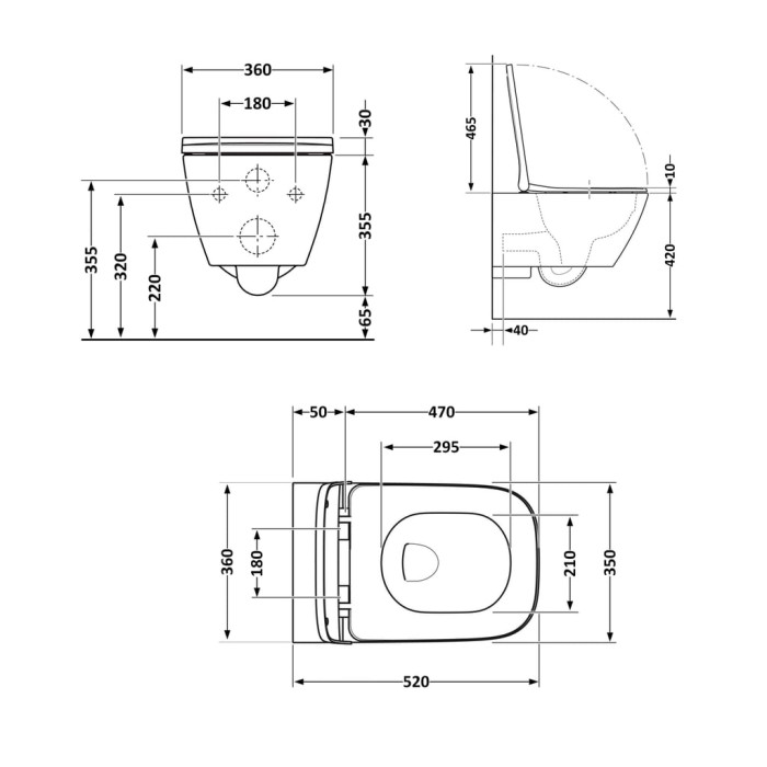 Унітаз підвісний Qtap Crow Rimless безобідковий з сідінням Soft-close QT05335170W