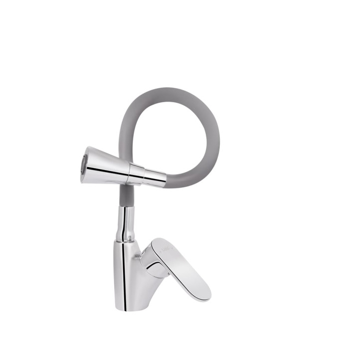 Змішувач для кухні Lidz Tani 007F3 з гнучким виливом (k40) LDTAN007F3GCR31869 Chrome/Grey