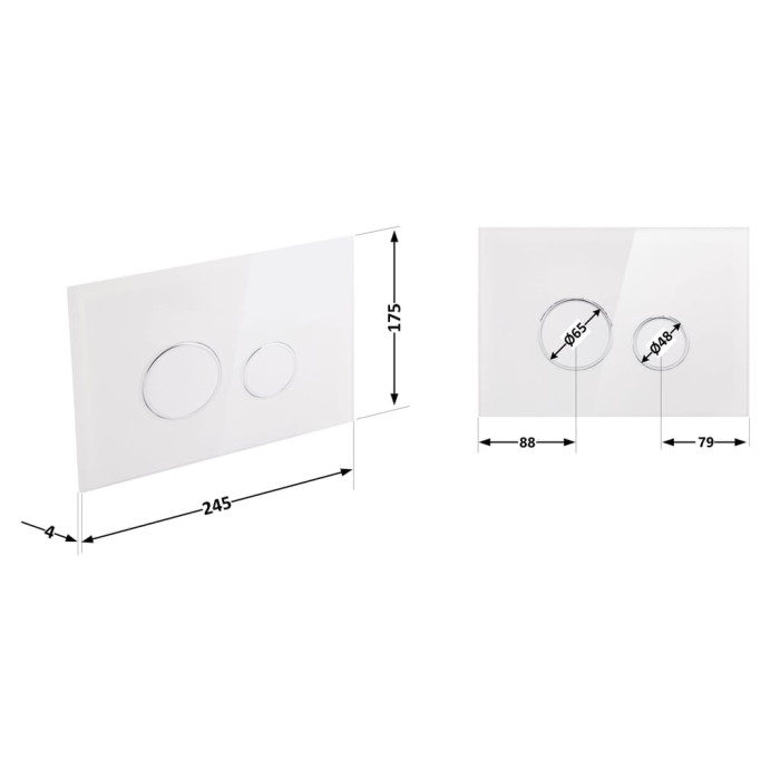 Панель змиву для унітаза Qtap Nest QT0111V1164GW