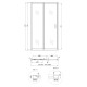 Душові двері в нішу Qtap Taurus CRM201-11.C6 97-108x200 см, скло Clear 6 мм, покриття CalcLess