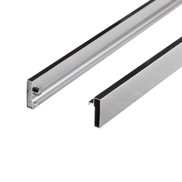 Душові двері в нішу Qtap Taurus CRM201-11.C6 97-108x200 см, скло Clear 6 мм, покриття CalcLess