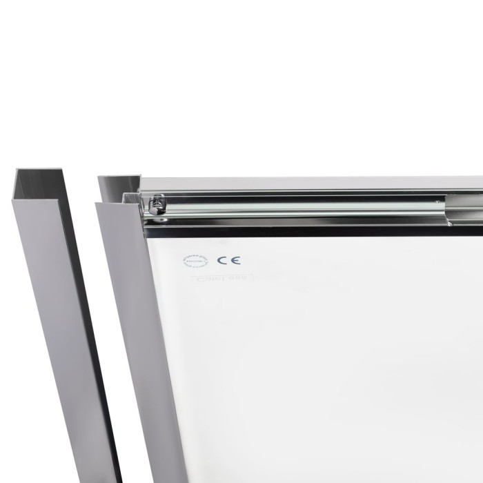 Душові двері в нішу Qtap Taurus CRM201-11.C6 97-108x200 см, скло Clear 6 мм, покриття CalcLess