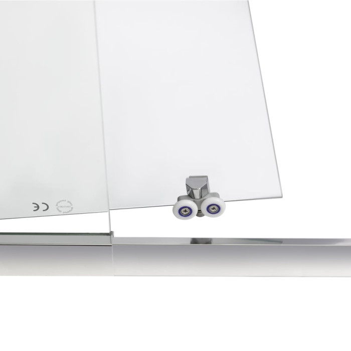 Душові двері в нішу Qtap Taurus CRM201-11.C6 97-108x200 см, скло Clear 6 мм, покриття CalcLess