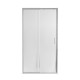 Душові двері в нішу Qtap Taurus CRM201-11.C6 97-108x200 см, скло Clear 6 мм, покриття CalcLess