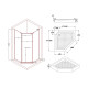 Душова кабіна Lidz Dozorca SC90x90.CRM.LOW.TR, скло прозоре 6 мм