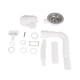 Сифон для кухонної мийки Lidz (WHI) 60 05 M001 01 EURO (вихід 50 мм)