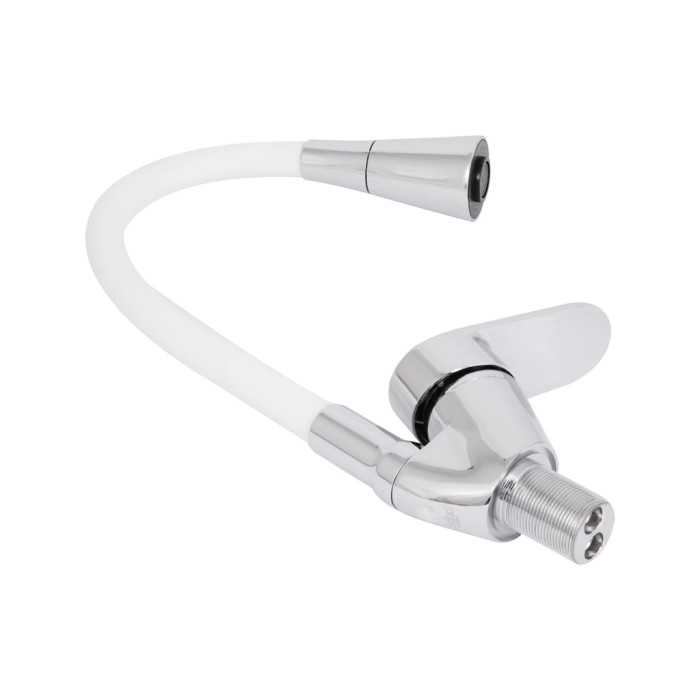 Змішувач для кухні Lidz Tani 008F3 з гнучким виливом (k40) LDTAN008F3WCR37037 Chrome/White