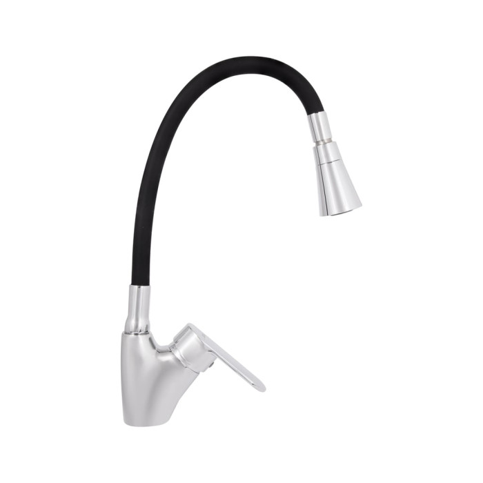 Змішувач для кухні Lidz Tani 007F3 з гнучким виливом (k40) LDTAN007F3BCR37649 Chrome/Black