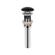 Донний клапан для раковини Qtap PU03O 225х70х70 Matt black з переливом