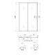 Душові двері в нішу Qtap Taurus CRM2012-13.C6 120-130x200 см, скло Clear 6 мм, покриття CalcLess