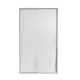 Душові двері в нішу Qtap Taurus CRM2012-13.C6 120-130x200 см, скло Clear 6 мм, покриття CalcLess
