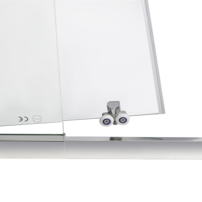 Душові двері в нішу Qtap Taurus CRM2013-14.C6 130-140x200 см, скло Clear 6 мм, покриття CalcLess