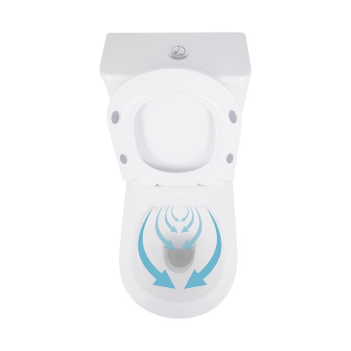 Унітаз-компакт Qtap Presto безобідковий з сідінням Soft-close QT24221217AW