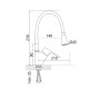 Змішувач для кухні Lidz Tani 007F3 з гнучким виливом (k40) LDTAN007F3WCR40423 Chrome/White