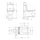 Унітаз-компакт Qtap Kalao безобідковий з сідінням Soft-close QT08221213AW