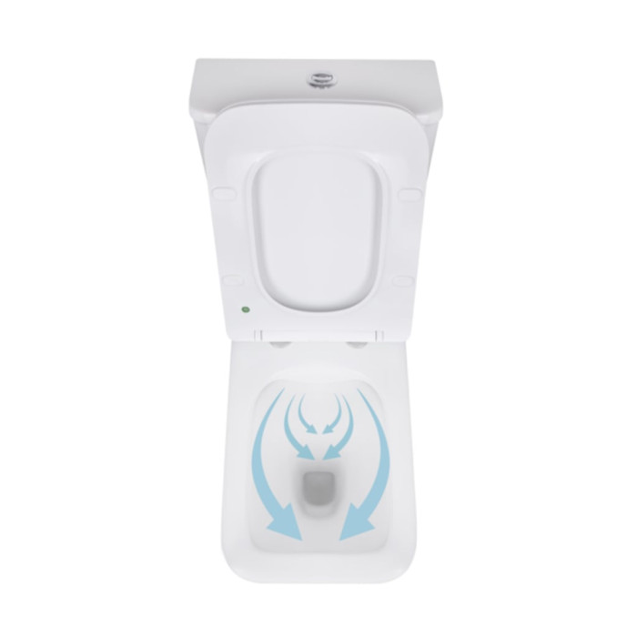 Унітаз-компакт Qtap Kalao безобідковий з сідінням Soft-close QT08221213AW
