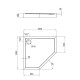 Душовий піддон Qtap Diamond 301112 100x100x12 см + сифон