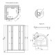 Набір Lidz душова кабіна Latwa SC90x90.SAT.LOW.FR, скло Frost 4 мм + піддон Kupala