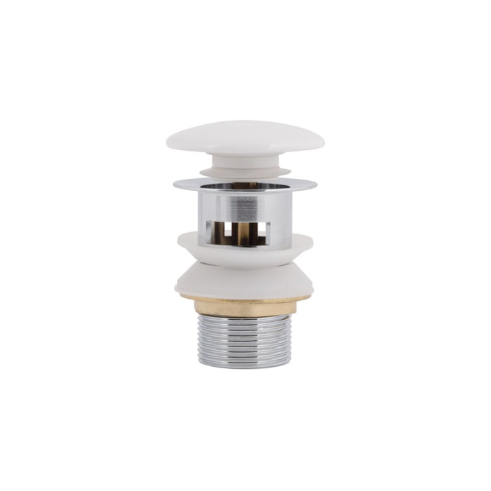 Донний клапан Pop-up для біде з переливом 70х70х110 mm White Qtap