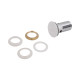 Донний клапан Pop-up для біде з переливом 70х70х110 mm White Qtap