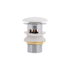 Донний клапан Pop-up для біде з переливом 70х70х110 mm White Qtap