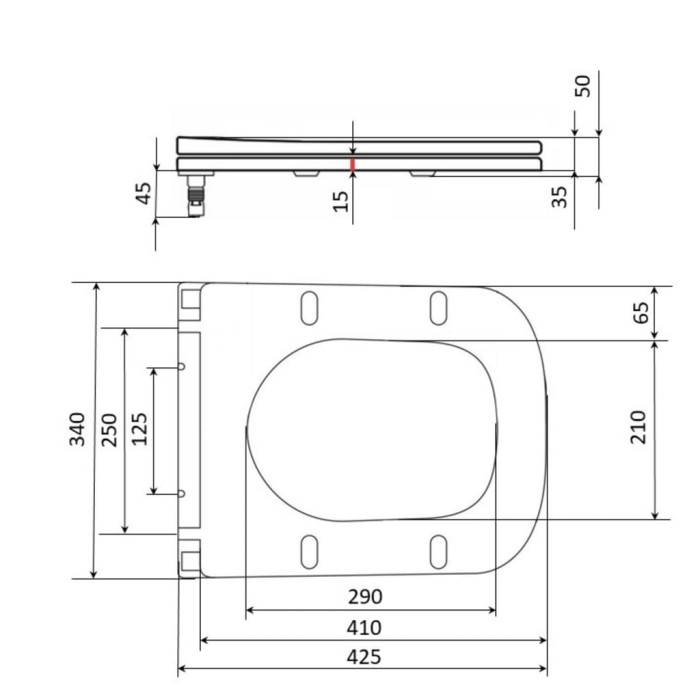 Сидіння для унітаза Qtap Nando з мікроліфтом Slim QT12991222AW