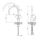 Змішувач для кухні Lidz Aria 015F3 з гнучким виливом (k35) LDARI015F3WHI43362 White / Nickel