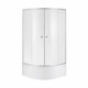 Душова кабіна Latwa SC90x90.SAT.HIGH.FR полукругла, скло Frost 4 мм + Душовий піддон KAPIELKA ST90x90x41, з панеллю Lidz