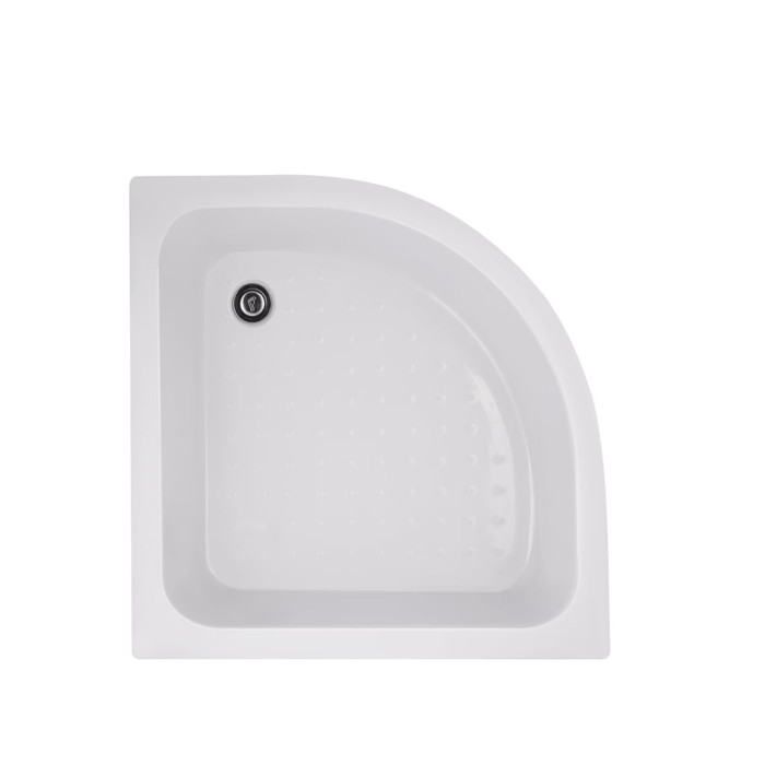 Душова кабіна Latwa SC80x80.SAT.MID.GR полукругла, скло тон. 4 мм + Душовий піддон KAPIELKA ST80x80x26, з панеллю Lidz
