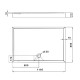 Душовий піддон KAPIELKA ST120x80х14 низький, прямокутний, діаметр зливу 52 мм Lidz