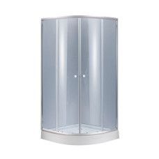 Душова кабіна Lidz Latwa SC90x90.SAT.LOW.GR, скло тон. 4 мм + Lidz Душовий піддон KAPIELKA ST90x90x14