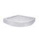 Душова кабіна Lidz Latwa SC80x80.SAT.LOW.FR, скло Frost 4 мм + Lidz Душовий піддон KAPIELKA ST80x80x14