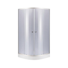 Душова кабіна Lidz Latwa SC80x80.SAT.LOW.GR, скло тон. 4 мм + Lidz Душовий піддон KAPIELKA ST80x80x14