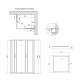 Душова кабіна Lidz Wawel SC100x80.SAT.LOW.FR, скло Frost 5 мм + Lidz Душовий піддон KAPIELKA ST100x80х14