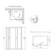 Душова кабіна Lidz Wawel SC120x80.SAT.LOW.FR, скло Frost 5 мм + Lidz Душовий піддон KAPIELKA ST120x80х14