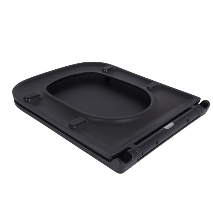 Сидіння для унітаза Qtap Tern 420х340х35 мм, Matt Black, з мікроліфтом, Slim Duroplast, Quick Release QT99HY2322MB