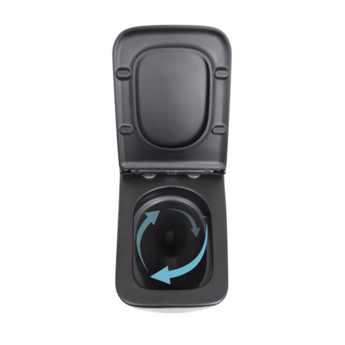 Унітаз підвісний Qtap Gemini безободковий з сидінням Soft-close QT2533076EUQMB