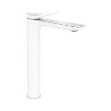 Змішувач для раковини Qtap Presto високий QTPRE269CRW45577 Chrome/White