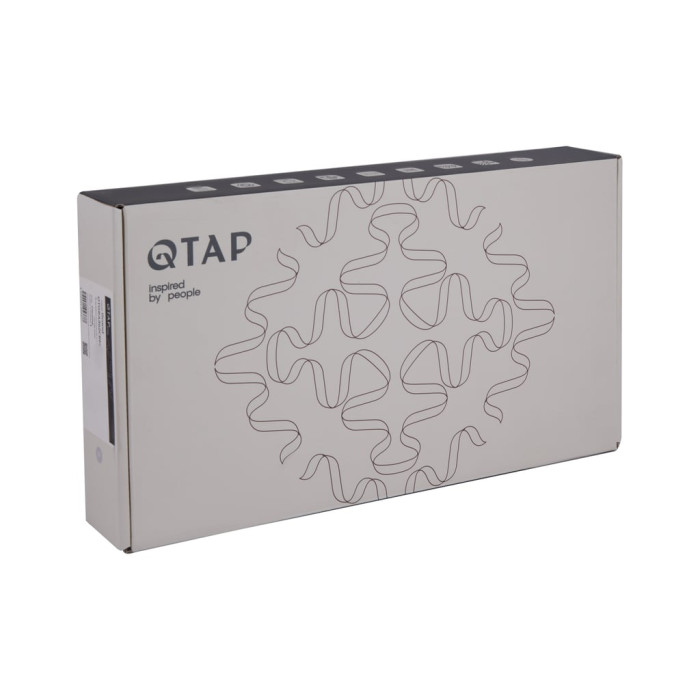 Змішувач для раковини Qtap Vlasta New високий QTVLA269GMB45653 Gunmetal Black PVD