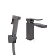 Змішувач для раковини Qtap Gemini (з гігієнічним душем) QTGEM272GMB45692 Gunmetal Black PVD