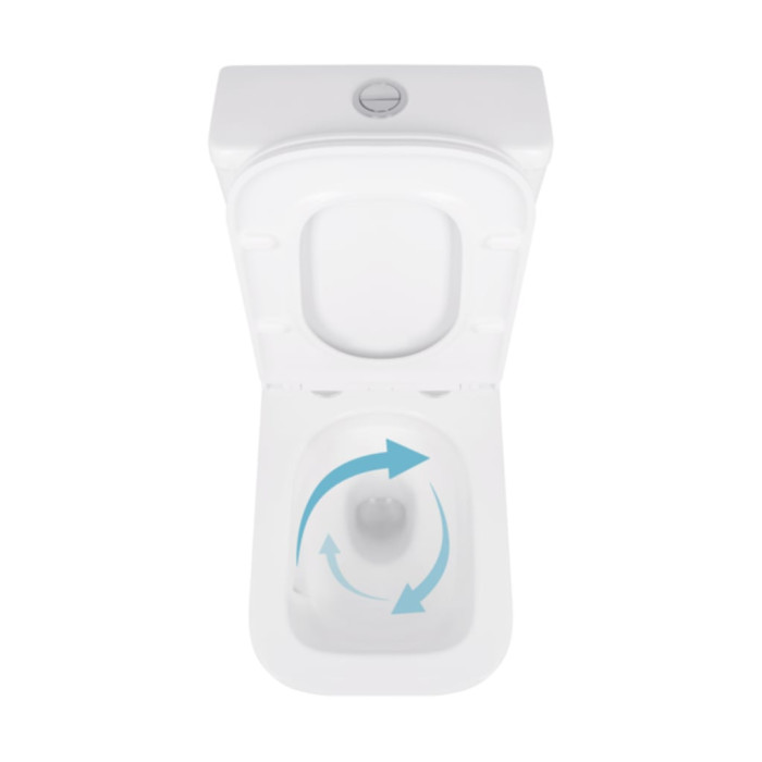 Унітаз-компакт Qtap Cardinal Ultra Quiet безободковий з сидінням Soft-close QT04222168AUQ3W