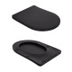 Унітаз підлоговий Qtap Robin Ultra Quiet безобідковий з сидінням Soft-close MATT BLACK QT13226083AMB
