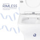 Унітаз підлоговий Qtap Aries Rimless безобідковий з сидінням Soft-close WHITE QT03228302W
