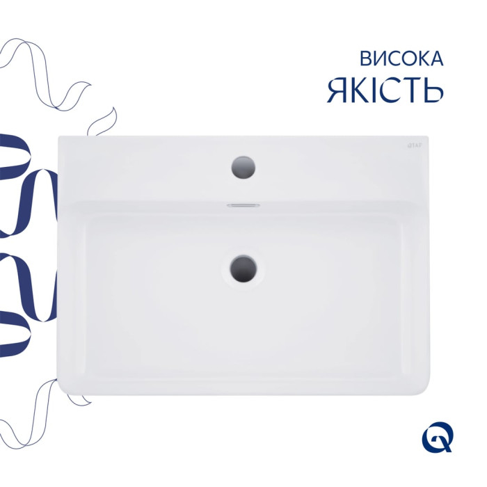 Раковина Qtap Nando LT 610х420х140 White QT12116146W