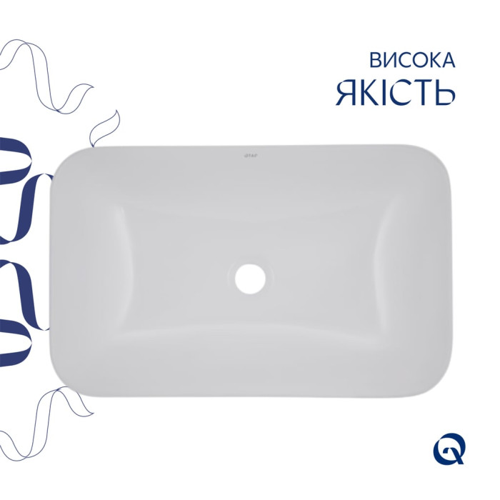 Раковина Qtap Scorpio 615х390х150 White QT1411K491WN