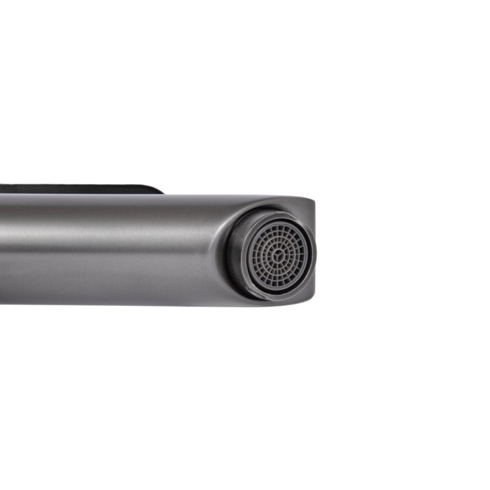Змішувач для раковини Brinex Pure 001F низький  Graphite BRIPUR001FGRP