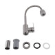 Змішувач для кухні Brinex Pure 015F41 з гнучким виливом   Nickel BRIPUR015F41NKL