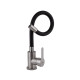 Змішувач для кухні Brinex Pure 015F3 з гнучким виливом   Nickel/Black BRIPUR015F3NKB