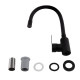 Змішувач для кухні Brinex Pure 015F3 з гнучким виливом   Black Matt BRIPUR015F3BLM